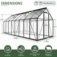 thumbnail image 2 of Jocisland 6x16 ft Polycarbonate Greenhouses for Outdoors, 2 Top-Opening Windows, Aluminum Walk-in Heavy Duty for Outdoor Use, Backyard Garden, Black, 2 of 9