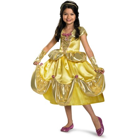 Child Deluxe Disney Beauty And The Beast Princess Belle Shimmer Costume