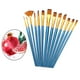 thumbnail image 4 of Paquete de 13 pinceles profesionales para artistas con mango de madera para pintura acrílica. Azul, 4 of 9