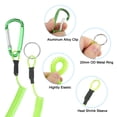 thumbnail image 3 of Uxcell 6.5ft Spring Fishing Lanyard Retractable Coiled Tether with Metal Clip & Keyring, Green 3 Pack, 3 of 7
