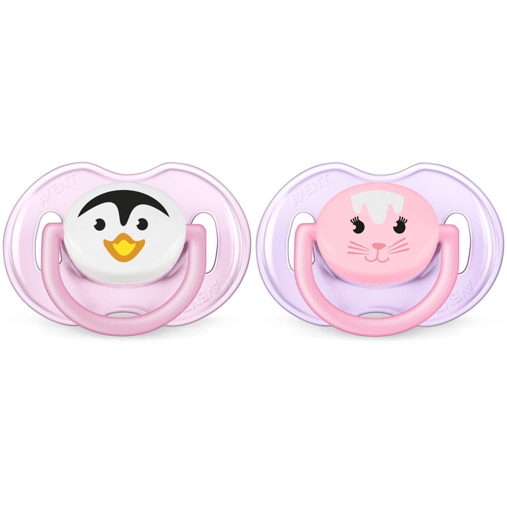 Philips Avent Soother Animal Pacifier, 06 Months, Pink/Purple 2