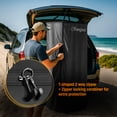 thumbnail image 2 of Rangland Portable Changing Room Tent - Instant Pop Up Privacy Pod with Suction Cup for SUV Liftgate, for Camping, Shower, Beach and Toilet Stall (Carrying Bag Included) Black, 2 of 8