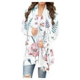 thumbnail image 2 of Cardigans pour Femmes à la Mode à Manches Longues Imprimé Floral Cardigan Veste Haut Mignon Cardigan en Liquidation, 2 of 6