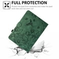thumbnail image 5 of ELEHOLD Case For Samsung Galaxy Tab S8 Embossed Flowers and Birds Leather Tablet Case, Slim Back Smart Cover, Full Body Protection, Kickstand,with Card Pocket, Green, 5 of 10
