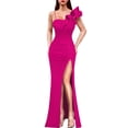 thumbnail image 1 of Vestido VFSHOW Maxi fruncido con volantes y una correa para el hombro para mujer, 1 of 6
