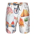 thumbnail image 4 of Wukai Gnome Camping Print Beach Trunks with Compression Liner Swimsuit Quick Dry Beach Sports Shorts with Pocket-XX-Large, 4 of 8