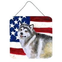 Alaskan Malamute Patriotic Wall or Door Hanging Prints