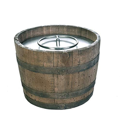 Fire Pit Wine Barrel Outdoor 25 Round, Wood Barrel Fire Pit