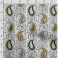 thumbnail image 3 of Soimoi Asian Paisley Printed, Cotton Satin Spandex, Sewing Fabric by The Yard 54 Inch Wide, Decorative Fabric for Dresses and Home Accents, Black&White, 3 of 5