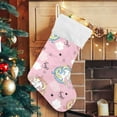 thumbnail image 5 of Coolnut Christmas Stockings Unicorn Heads on Pink , 1 Pack 17.7" Xmas Fireplace Santa Socks Christmas Tree Hanging Stockings Decoration for Christmas Holiday Xmas Gift, 5 of 6