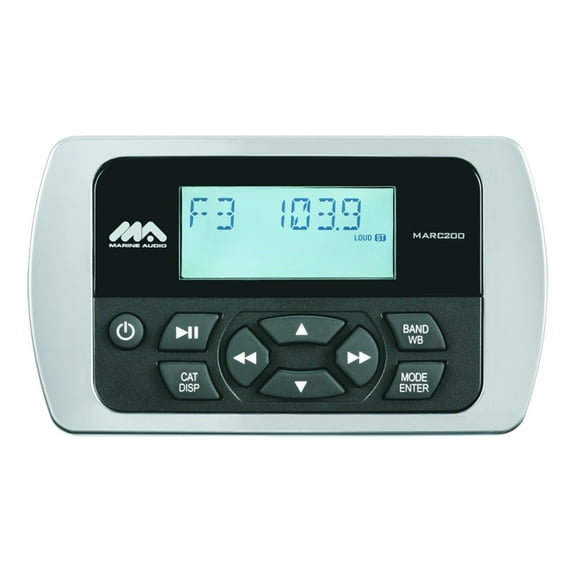 Jensen Marine Audio MARC200 UV and Corrosion Resistant Wired Remote Control - Compatible with MA400 Receiver