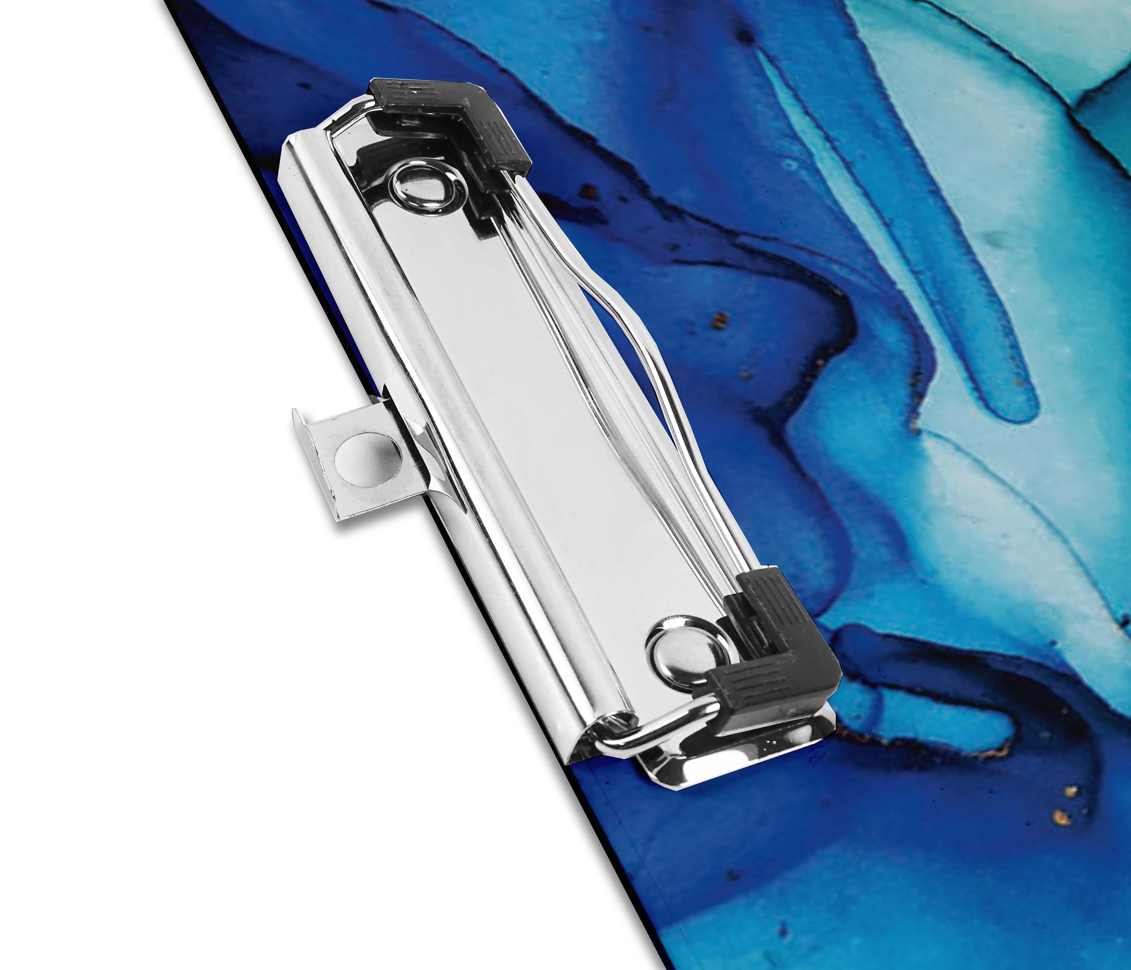 Inkdotpot Dry Erase Double Sided Clipboard Marble Watercolor Printed Paperboard Clipboard With Free Marker & Duster