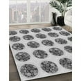 thumbnail image 3 of Ahgly Company Machine Washable Indoor Round Transitional Platinum Silver Gray Area Rugs, 4' Round, 3 of 7