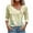 Yellow, variant on WREESH Womens Fashion Dressy Tops Side Button V-Neck Printed Long Sleeved Shirt T-Shirt Pullover Yellow