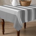 thumbnail image 4 of Grey White Ombre Stripe Table Cloth Waterproof Tablecloths, Farmhouse Modern Art Striped Tablecloth Dining Table Cover for Kitchen Party Tabletop Outdoor, Square Tablecloth 60x60 Inch, 4 of 9