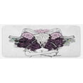 thumbnail image 1 of Skull Kitchen Mat, Tribal Lady with Horned Goat Head and Peacock Feather Mystic Voodoo Pattern, Plush Decorative Kitchen Mat with Non Slip Backing, 47" X 19", Multicolor, by Ambesonne, 1 of 1