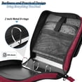 thumbnail image 5 of Haosy 3 Ring Zipper Binder with Shoulder Strap Waterproof Trapper Keeper 2 Inch D-Ring 500 Sheets Capacity, Burgundy, 5 of 8