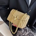 thumbnail image 4 of Bolso con cadena rombal Joker de nueva moda, bolso de PU con textura avanzada, color albaricoque, 4 of 6