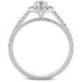 thumbnail image 2 of Bow Jewelry 1.5 Ct Round Cut Moissanite Solitaire Moissanite Ring - 14K White Gold Plated with Accent - Elegant Proposal Engagement Ring - Birthday Gift for Her, 2 of 3