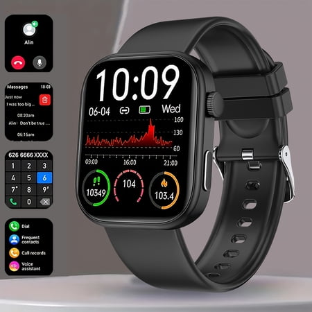 New Unisex Smart Watch 1.85 Inch HD Display Sync with Phone Wireless Calling 100+ Sports Modes Perfect Gift for Friends