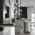 thumbnail image 2 of 13 Gallon Tall Kitchen Garbage Can Hands-Free Stainless Steel Trash Can Soft-Close Step Pedal Rectangular Smudge Resistant Kitchen Trash Can with Removable Inner Bucket Cover, 2 of 6