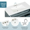 thumbnail image 6 of PORKISS 36" Bathroom Vanity with Ceramic Sink, Freestanding Bathroom Storage Cabinet with Flip-Out Drawer, 3 Drawers and 2 Doors, Wood Bathroom Vanity Cabinet with Gold Hardware, Blue Grey, 6 of 12
