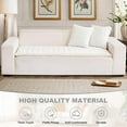 thumbnail image 4 of Topchances Velvet Couch Covers for Pets, Sofa Protector for Dogs Cats, Plush Quilted Couch Protective Cover, Pet Bed Mat Couch Cover (Off-white, 28x82 in), 4 of 9