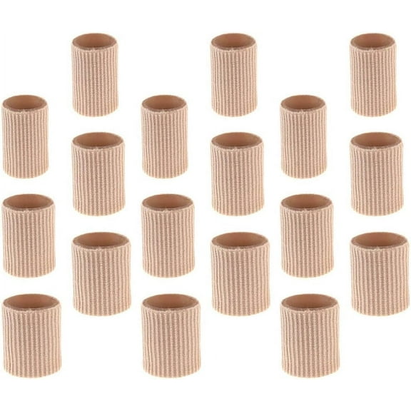 24pcs Toe Cushion Tube Sleeves Gel Corn Pads Reusable Tubing Sleeves Protectors for Cushions Corns Blisters Calluses Toes Fingers (S M L)