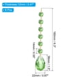 thumbnail image 2 of Uxcell Teardrop Crystal Chandelier Pendants Beads, 6 Pack 160mm Length 38mm Prisms Parts Green, 2 of 6