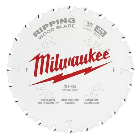 UPC: 0045242512072 | Milwaukee-48-40-1020 10 in. 24T Ripping Circular Saw Blade