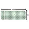 thumbnail image 2 of Plaid Microwave Oven Cover, Traditional Gingham Like Pattern of Diagonal Squares and Dotted Lines, Water Resistant Organizer with Pockets for Kitchen, 36" x 12", Dark Seafoam and Ivory, by Ambesonne, 2 of 4