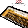 thumbnail image 1 of 1 caja de 60 racimos de pestañas de extensión 20/30D, pestañas individuales, pestañas postizas gruesas naturales, paquete de pestañas individuales Tan Jianjun unisex, 1 of 2