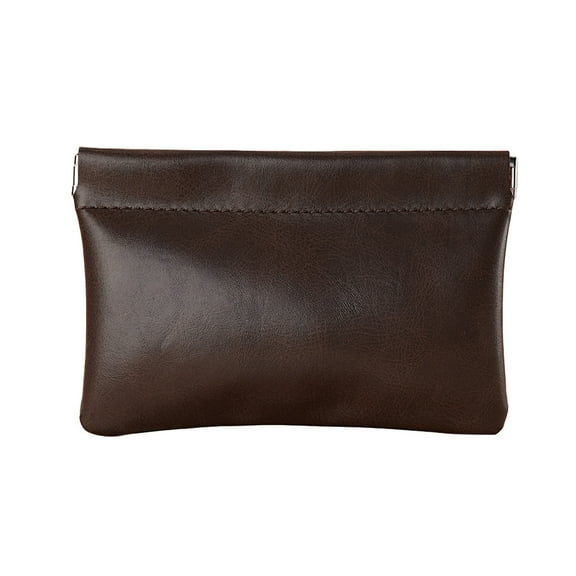 hulanddfd Jewelry Travel Bag, Faux Leather Snap-Close Coin Purse Small Makeup Bag for Purse