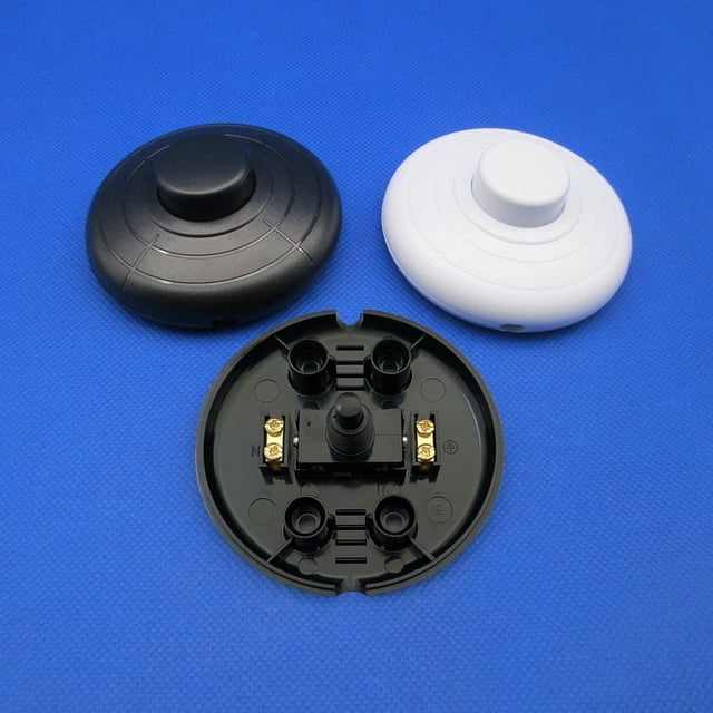 Interruptor de pedal OVNI, botón redondo, lámpara de pie, lámpara de escritorio, interruptor en línea con 2 terminales CE