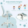 thumbnail image 5 of Kids Desk Chair, Children Study Chair with Armchair, Sit-Brake Casters, Height Adjustable Swivel Kids Computer Chair for Home,School, Desk Chair for Girls & Boys (Blue), 5 of 9