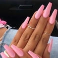 thumbnail image 2 of Coffin Nails Matte Dusky Coloured False Nails Fancy Yellow Coffin Nails, 2 of 4