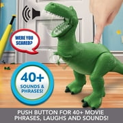 Disney Pixar Toy Story Rex Action Figure, Roarin' Laughs Talking Dinosaur Toy, Movie Collectible