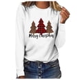 thumbnail image 1 of Blouse à Manches Longues Femme Haut de Noël Décontracté à Manches Longues Col Rond Chandail en Molleton Chandail Blouse, 1 of 4