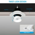 thumbnail image 6 of 4 Pack 5CCT Commercial Trimless 1" LED Recessed Light, 9W 120V Ceiling Canless Downlight with J-Box, Dimmable, 2700K-5000K, 6 of 6