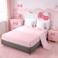 thumbnail image 3 of Erosebridal Dreamy Princess Bow Kids 7 Pieces Bedding Comforter Set,Cute Heart Print Pink Geometric Lines Full Bedding Set,Pink Reversible, 3 of 7