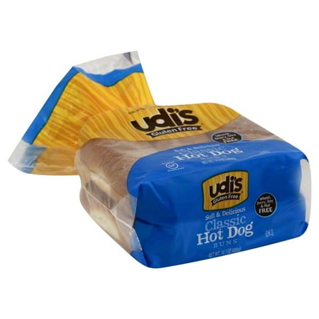 Udis Gluten Free Classic Hot Dog Buns 6 ct 14.4 (Best Way To Steam Hot Dog Buns At Home)