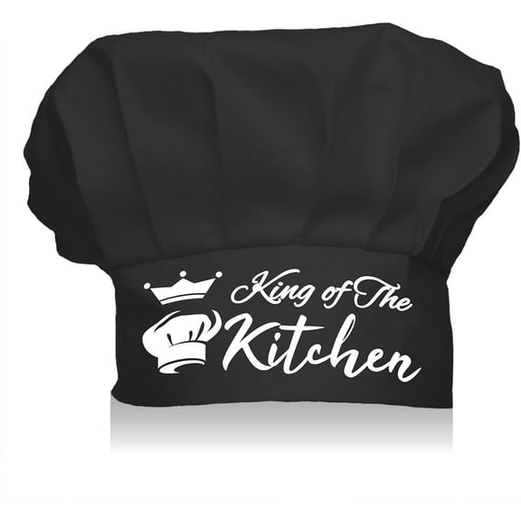 Funny Chef Hat King of The Kitchen Chef Hat Adjustable Elastic Kitchen Catering Cooking Cap