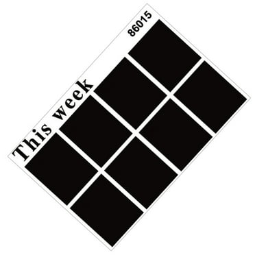 Clispeed Wall Calendar Stickers Black Reusable 1Pack 30.7x20.9in