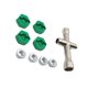 thumbnail image 4 of Adaptador de accionamiento CUTICAT de rueda mm para coche Metal 4 Uds tuercas de brida con llave verde, 4 of 5