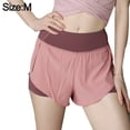 thumbnail image 2 of Pantalones cortos para correr para mujer, cintura elástica, pantalones cortos de cintura alta, pantalones cortos deportivos con bolsillo, pantalones cortos atléticos para gimnasio, 2 of 5