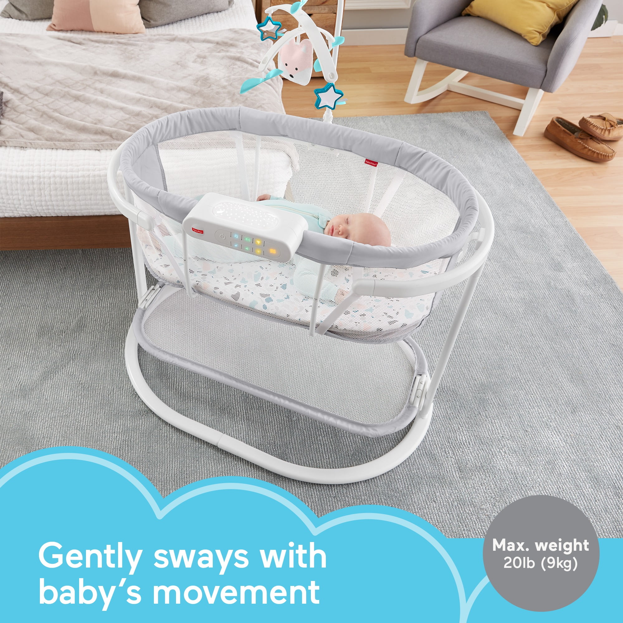 fisher price soothing motions bassinet walmart