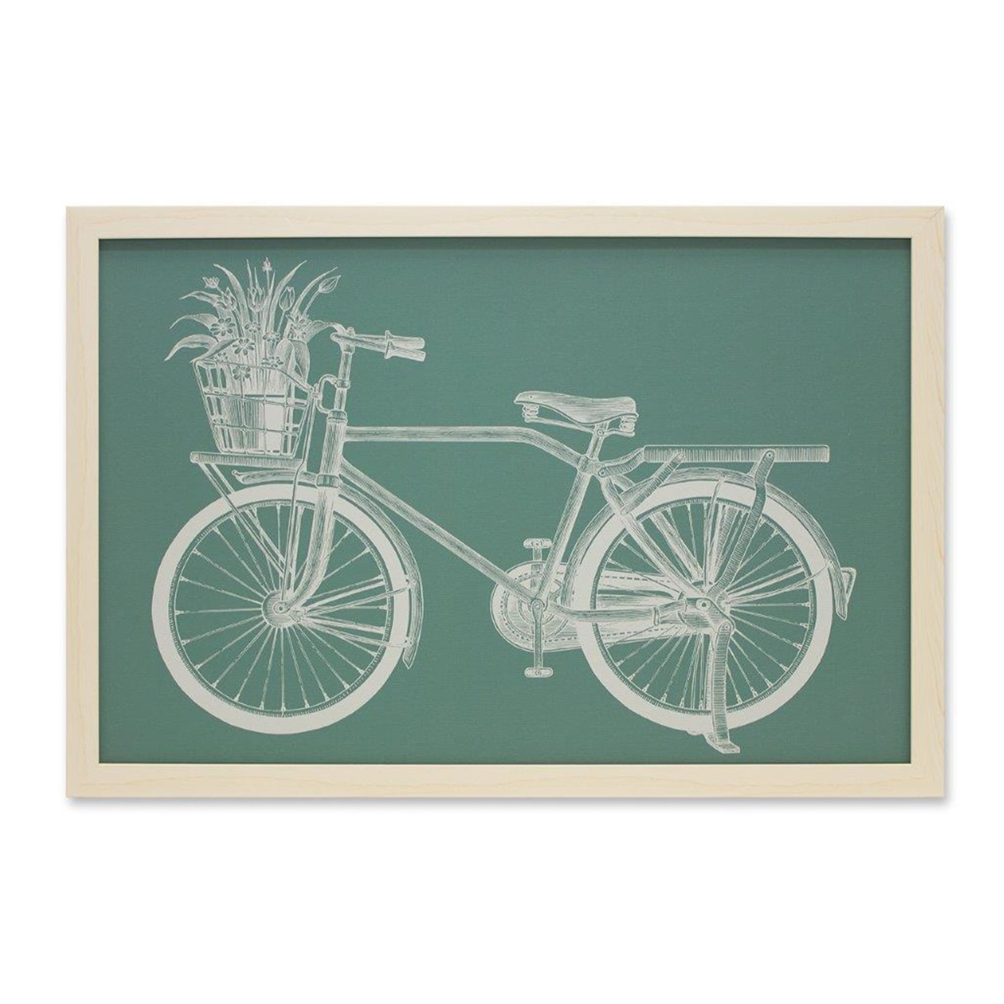Bicycle Print 24.25"L x 16"H Plastic/MDF
