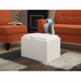 thumbnail image 2 of Convenience Concepts Designs4Comfort Accent Storage Ottoman White Faux Leather, 2 of 3