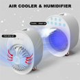 thumbnail image 2 of Portable Mini Air Conditioner With Rgb Lights Desk Fan Low Noise Usb Power Supply Cooler Humidifier Purifier pink, 2 of 5