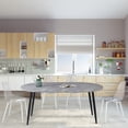 thumbnail image 6 of Lecut Oval Extendable Dining Room Table for 4-8 People, Extendable from 40" to 55" to 71", Modern Wooden Dining Table with MDF Tabletop and Metal Frame, Oval Kitchen Table for Home, Office,Oval Grey, 6 of 8